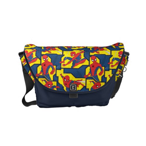 Spider_Man Web Slinging Panel Pattern Small Messenger Bag