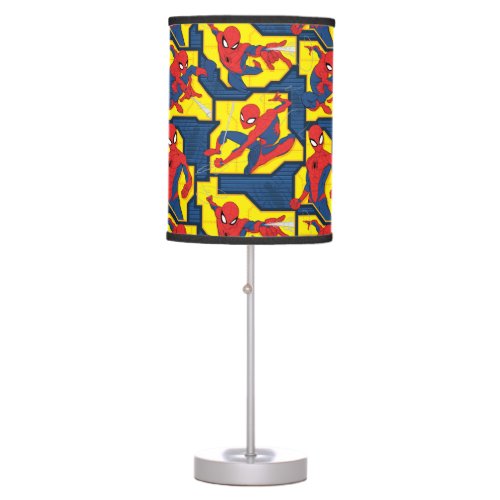 Spider_Man Web Slinging Panel Pattern Table Lamp