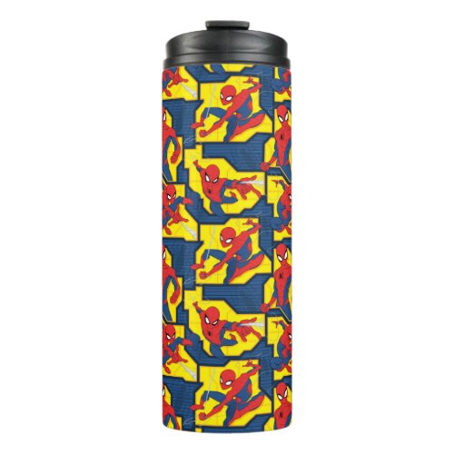 Spider_Man Web Slinging Panel Pattern Thermal Tumbler