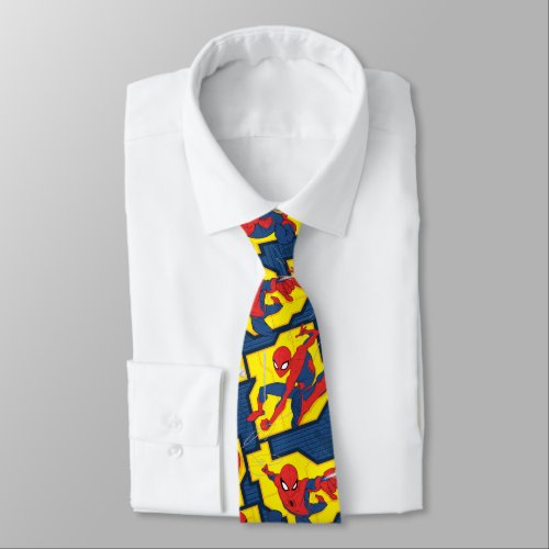 Spider_Man Web Slinging Panel Pattern Tie