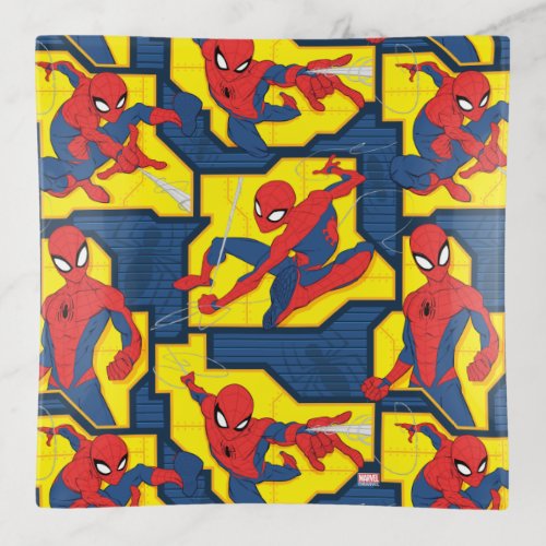 Spider_Man Web Slinging Panel Pattern Trinket Tray