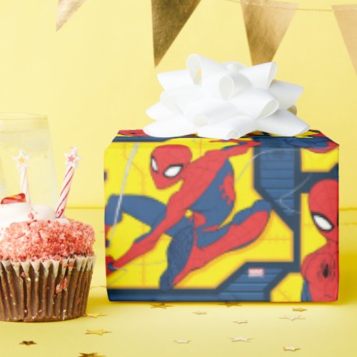 Spider_Man Web Slinging Panel Pattern Wrapping Paper