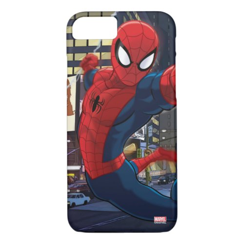 Spider_Man Web Slinging Through Traffic iPhone 87 Case