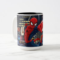 Spider-Man Web Slinging By Train Mug, Zazzle