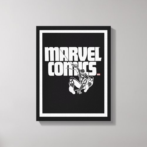 Spider_Man Web Swinging Marvel Comics Graphic Canvas Print