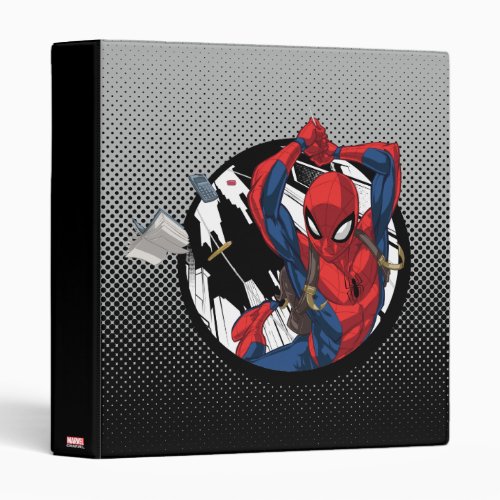 Spider_Man  Web_Swinging With Backpack 3 Ring Binder