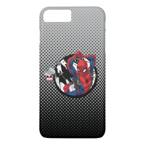 Spider_Man  Web_Swinging With Backpack iPhone 8 Plus7 Plus Case