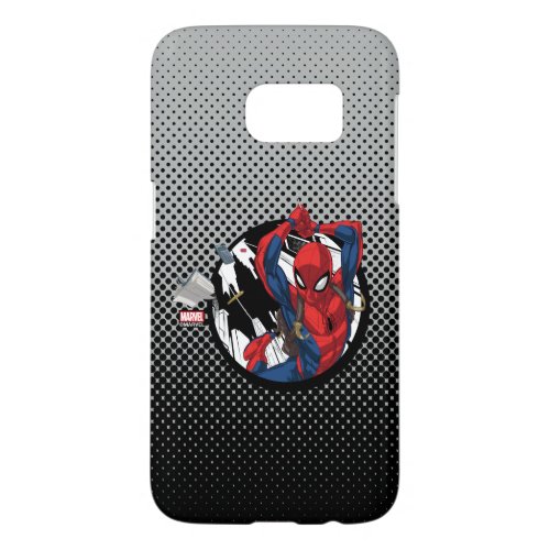 Spider_Man  Web_Swinging With Backpack Samsung Galaxy S7 Case