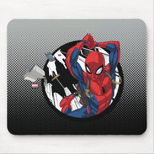 Spider_Man  Web_Swinging With Backpack Mouse Pad