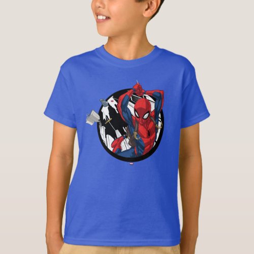 Spider_Man  Web_Swinging With Backpack T_Shirt
