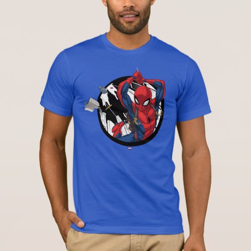 Spider_Man  Web_Swinging With Backpack T_Shirt