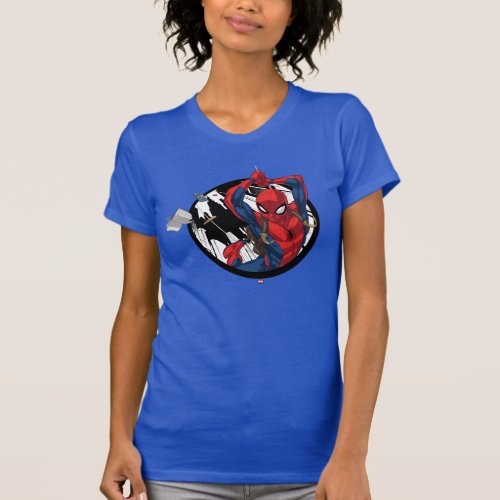 Spider_Man  Web_Swinging With Backpack T_Shirt