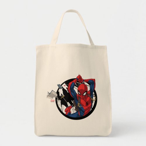 Spider_Man  Web_Swinging With Backpack Tote Bag