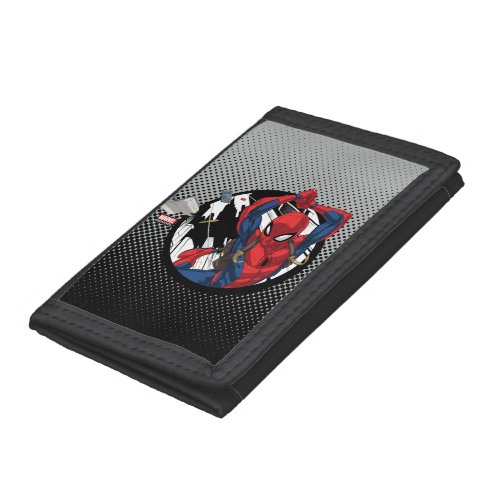 Spider_Man  Web_Swinging With Backpack Trifold Wallet