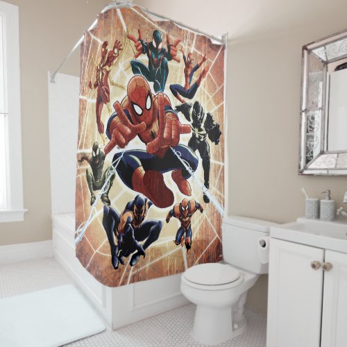 Spider_Man Web Warriors Attack Shower Curtain