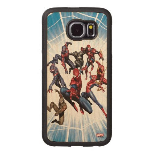 Spider_Man Web Warriors Gallery Art Carved Wood Samsung Galaxy S6 Case