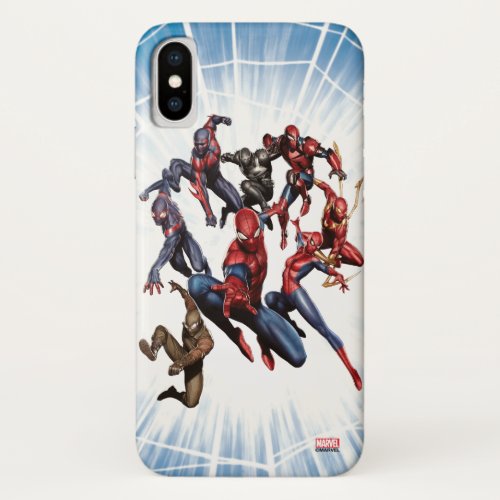 Spider_Man Web Warriors Gallery Art iPhone X Case