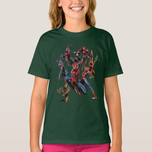 Spider_Man Web Warriors Gallery Art T_Shirt