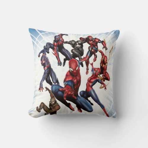 Spider_Man Web Warriors Gallery Art Throw Pillow