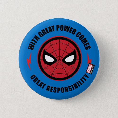 Spider_Man  With Great Power Icon Badge Button