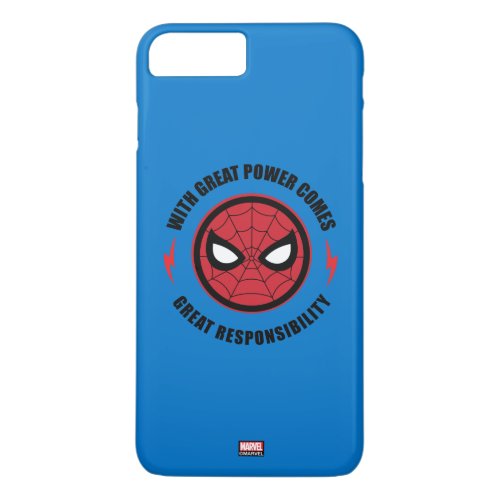 Spider_Man  With Great Power Icon Badge iPhone 8 Plus7 Plus Case