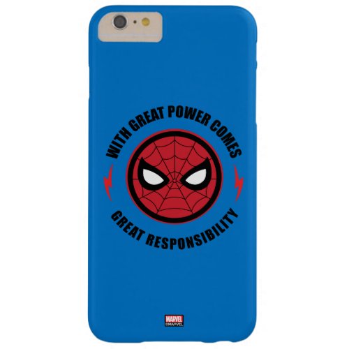 Spider_Man  With Great Power Icon Badge Barely There iPhone 6 Plus Case