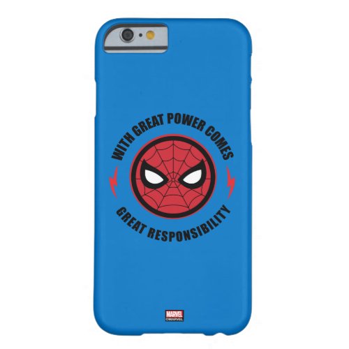 Spider_Man  With Great Power Icon Badge Barely There iPhone 6 Case