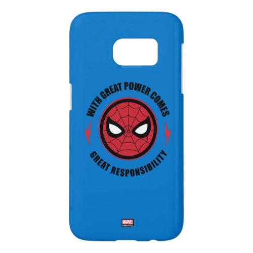 Spider_Man  With Great Power Icon Badge Samsung Galaxy S7 Case