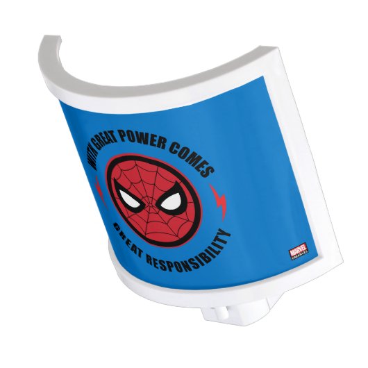 Spider-Man | "With Great Power" Icon Badge Night Light (Angled)