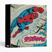 Classic Spider-Man Comic Book Pattern 3 Ring Binder