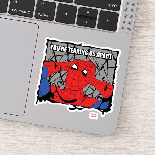 Spider_Man Youre Tearing Us Apart Meme Graphic Sticker