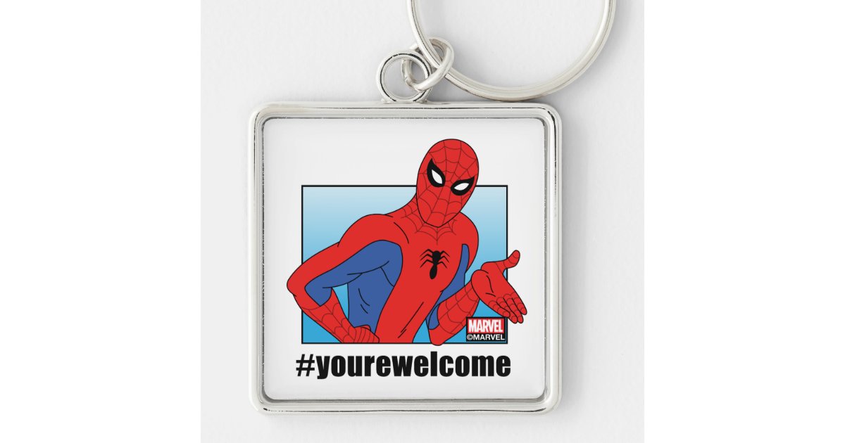 Spider-Man #yourewelcome Gesture Meme Graphic Keychain