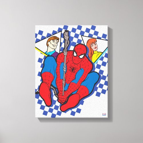 Spider_Mans Peter Parker  Mary Jane Retro Art Canvas Print