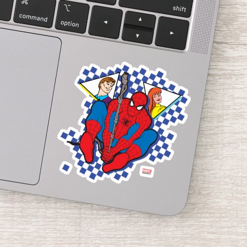 Spider_Mans Peter Parker  Mary Jane Retro Art Sticker