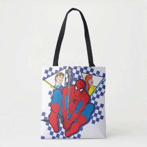 Spider_Mans Peter Parker  Mary Jane Retro Art Tote Bag