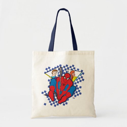 Spider_Mans Peter Parker  Mary Jane Retro Art Tote Bag