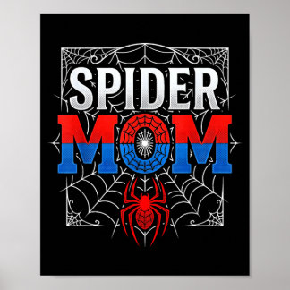Spider Mom Family Matching Funny Mothers Day Mommy Poster