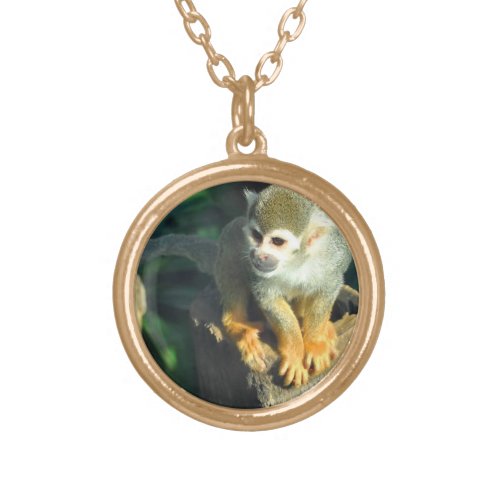 Spider Monkey Gold Plated Necklace