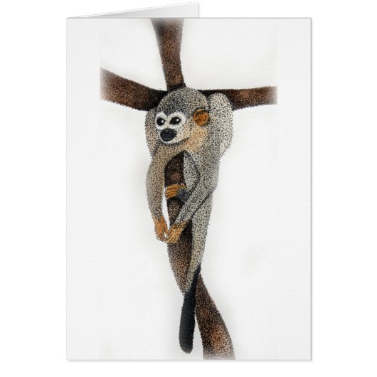 spider monkey pen art cards (Front)