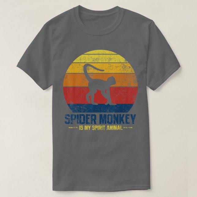 Spider Monkey Vintage  T-Shirt (Design Front)