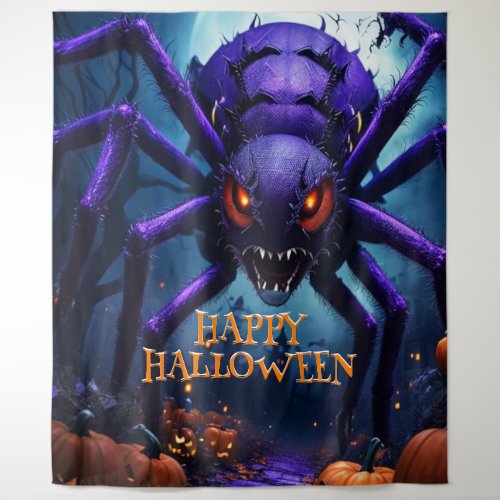 Spider Monster Halloween Backdrop