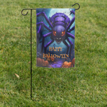 Spider Monster Halloween Garden Flag