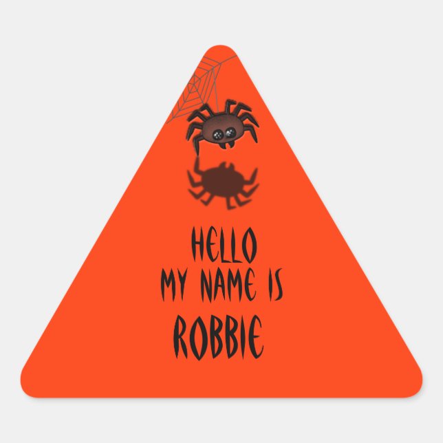 Spider Name Tag  Halloween (Front)