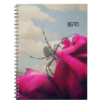 Spider on Red Roses Notebook