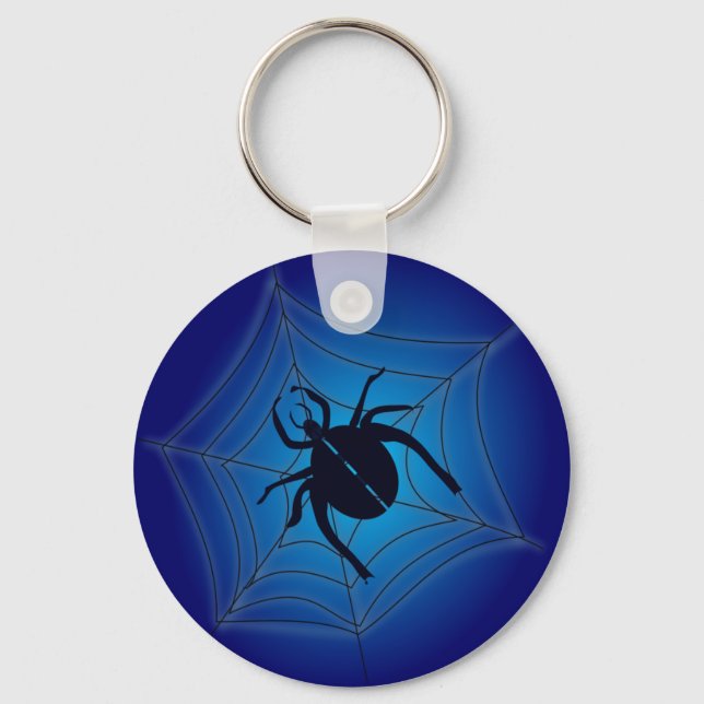 Spider on web keychain (Front)