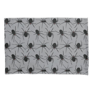 Spider Pattern On Gray Pillow Case