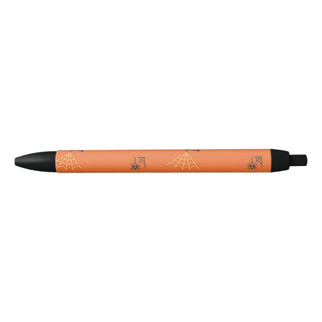 Spider pattern on orange pen (Front)