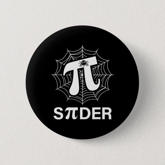 Spider Pi Spider Science Math Teacher Funny Spider Button (Front)