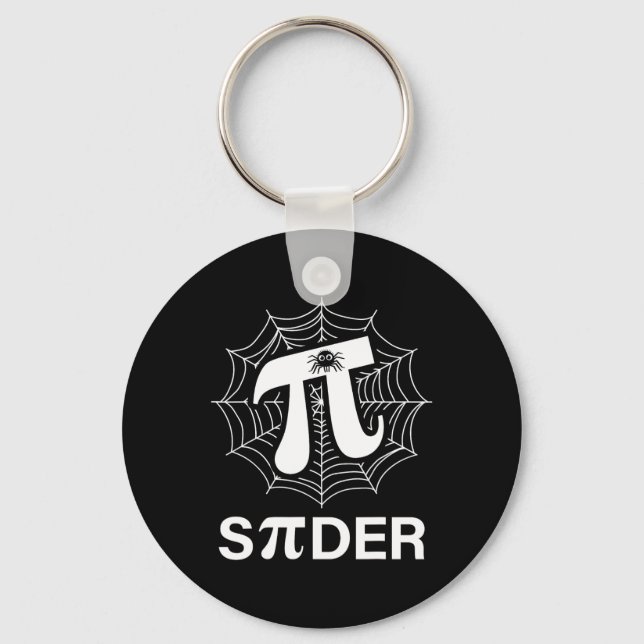Spider Pi Spider Science Math Teacher Funny Spider Keychain (Front)