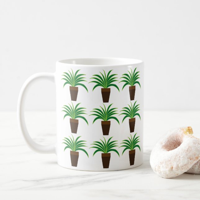 Spider Plant  Coffee Mug (With Donut)